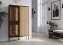 Compleo Vitrine Modern Eiche Linearer 90 cm Bild 1