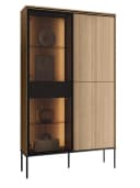 Compleo Vitrine Modern Eiche Linearer 90 cm Bild 2