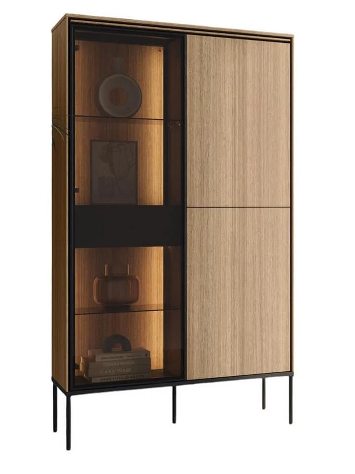 Compleo Vitrine Modern Eiche Linearer 90 cm - Bild 2