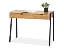 Compleo Schreibtisch LUNDS mit 2 Schubladen Modern Eiche/Schwarz Bild 2