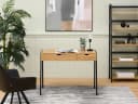 Compleo Schreibtisch LUNDS mit 2 Schubladen Modern Eiche/Schwarz Bild 3