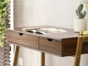Compleo Schreibtisch LUNDS Modern mit 2 Schubladen Braun/Gold Bild 5