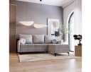 Compleo Ecksofa LEO mit Schlaffunktion Grau Cord Bild 2