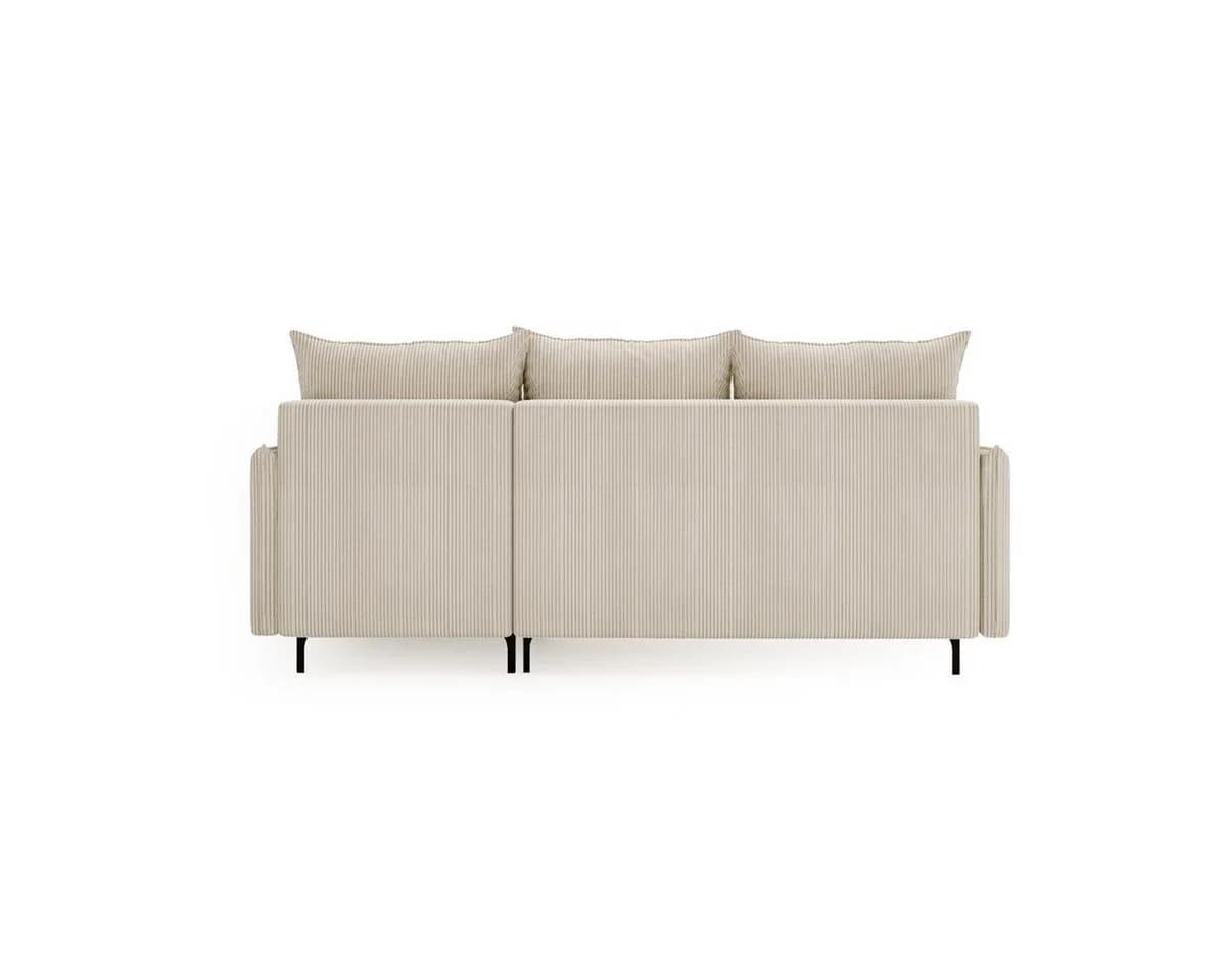 Compleo Ecksofa LEO mit Schlaffunktion Grau Cord - Bild 4