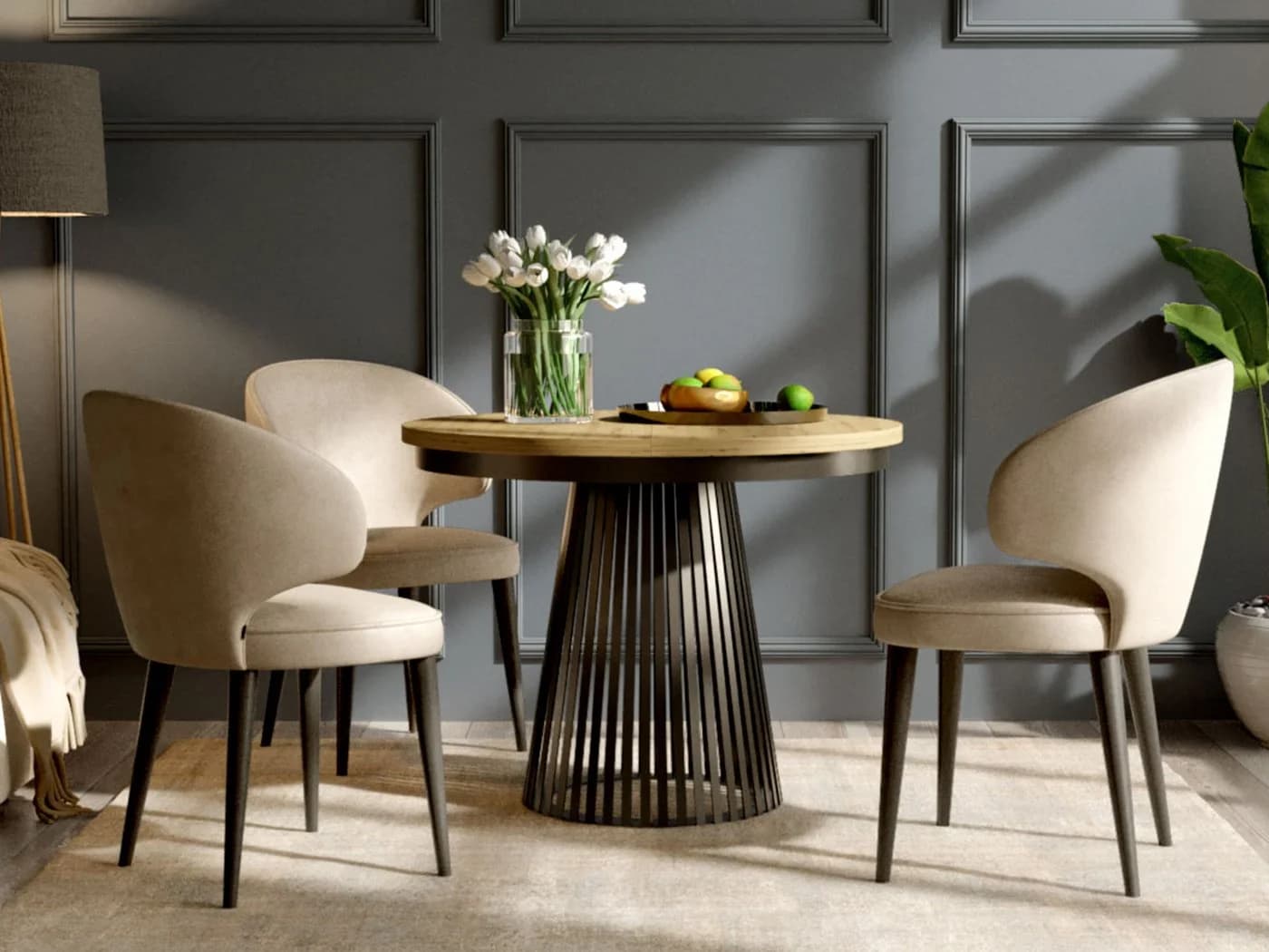 Compleo Esstisch Rund Ausziehbar Modernes Design - Bild 2
