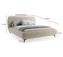 Compleo Polsterbett Japandi Beige mit Bettkasten Bild 4