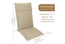 Herlag Hochlehnerauflage Bea Beige Wasserabweisend Bild 3
