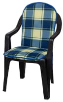 KETTtex Polsterauflage Monoblock Hoch Blau-Grün Kariert Bild 1