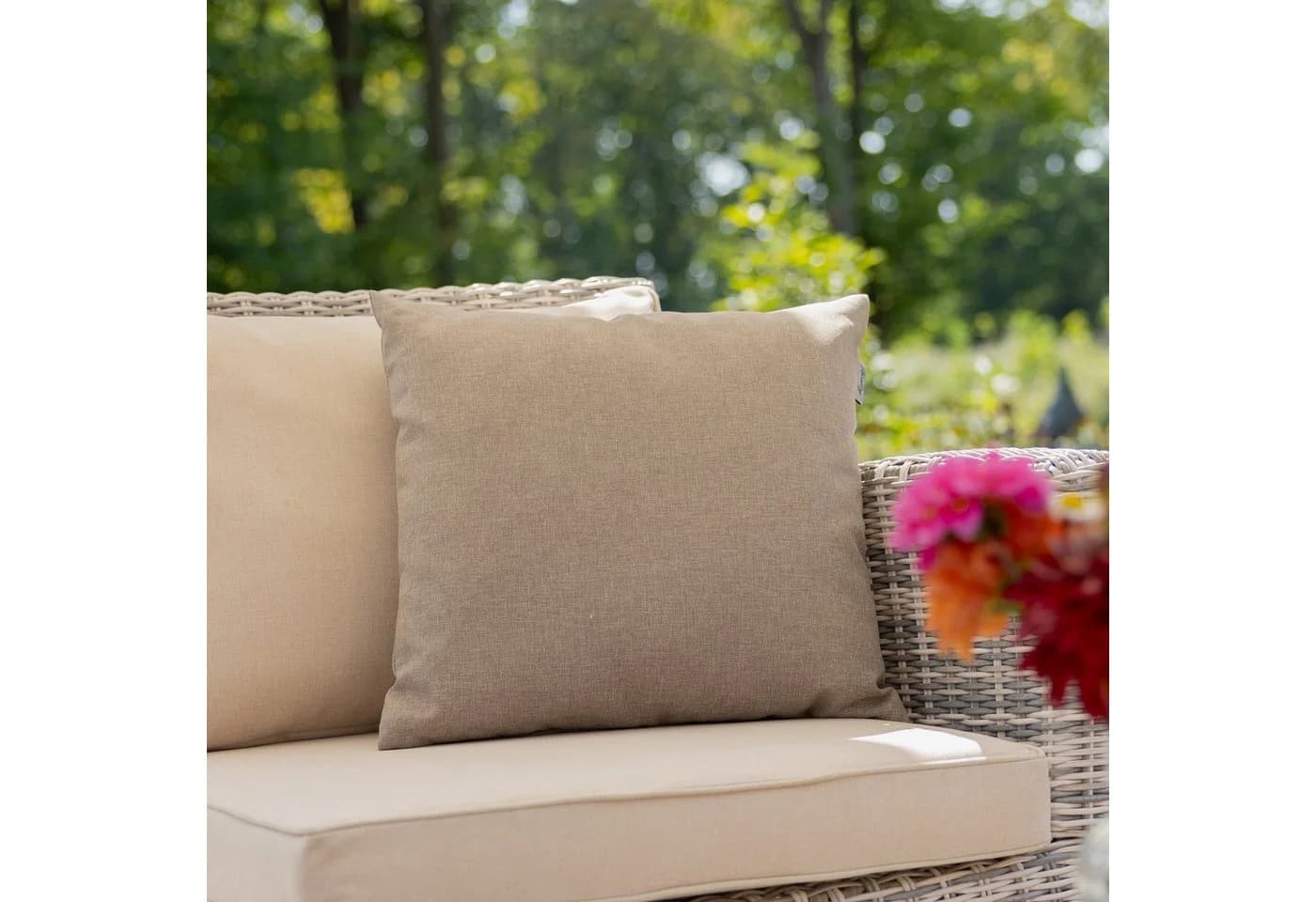Herlag Dekokissen SUNNY Outdoor Wetterfest Taupe