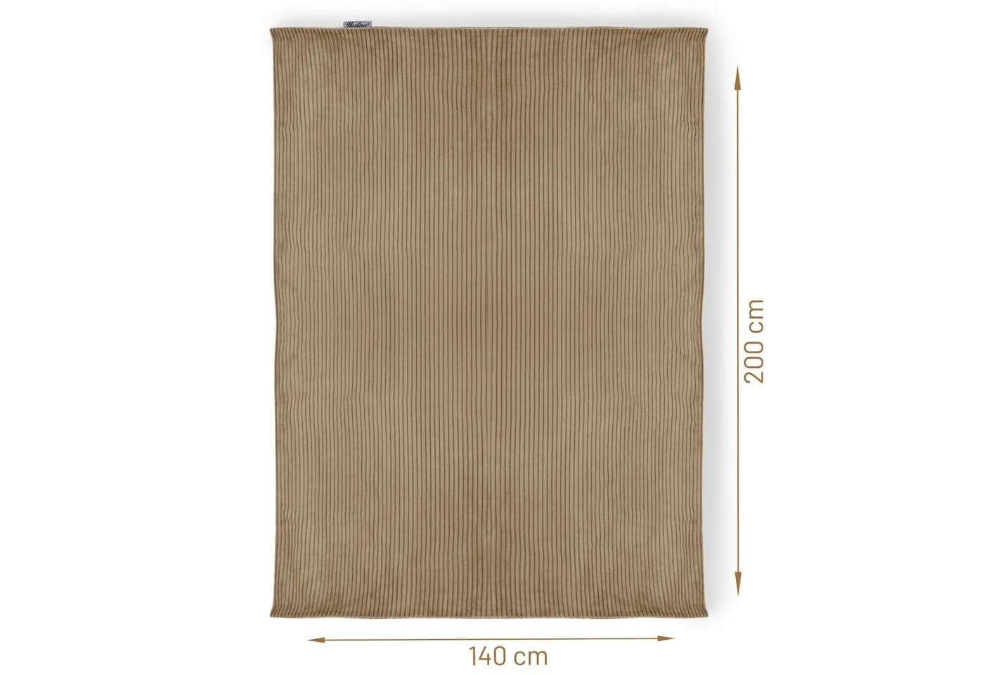 Herlag Wohndecke ELLA 140x200 cm Wendedecke Cord Fleece Braun - Bild 5