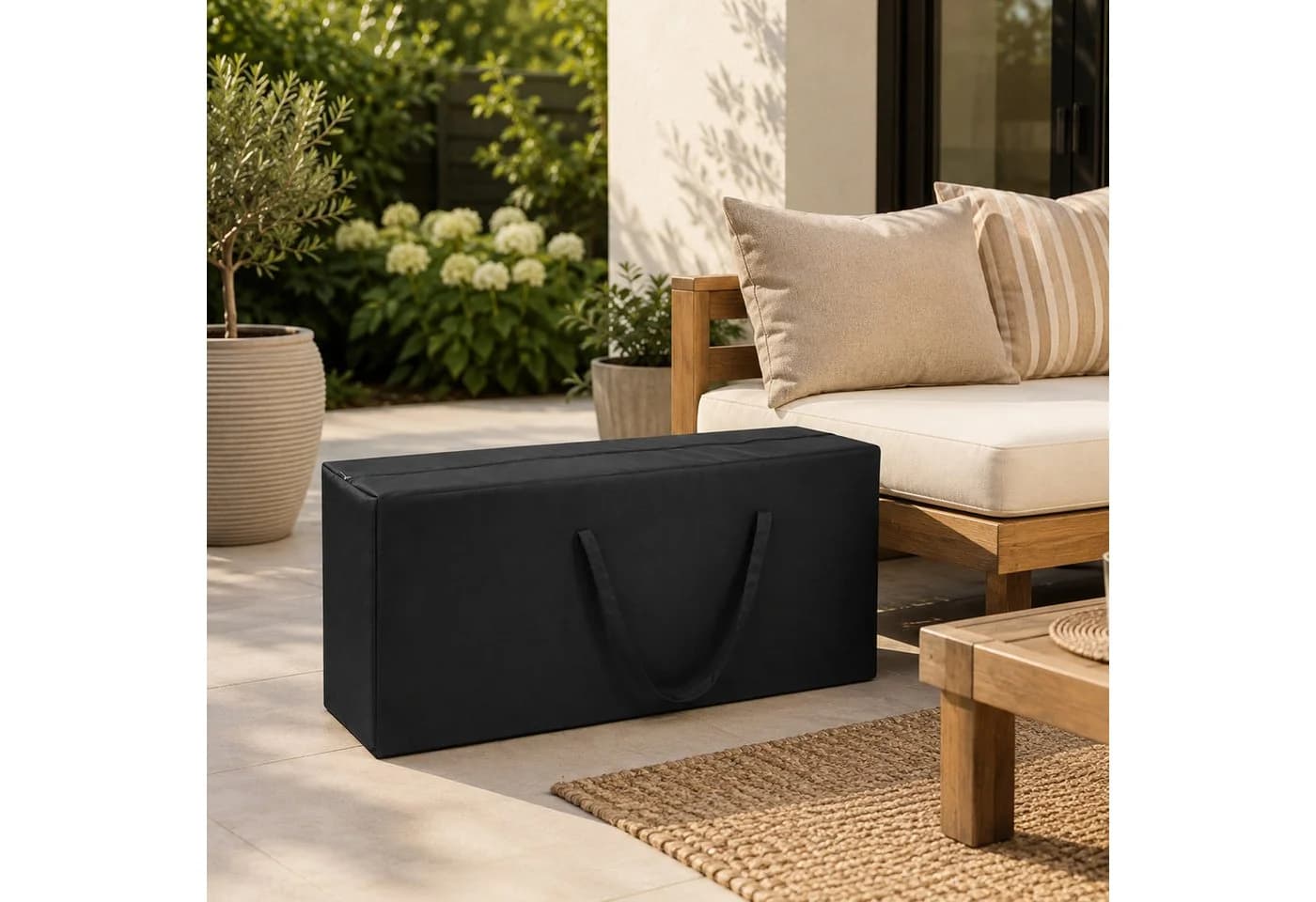 Herlag Gartenmöbel-Schutzhülle Polstertasche Schwarz