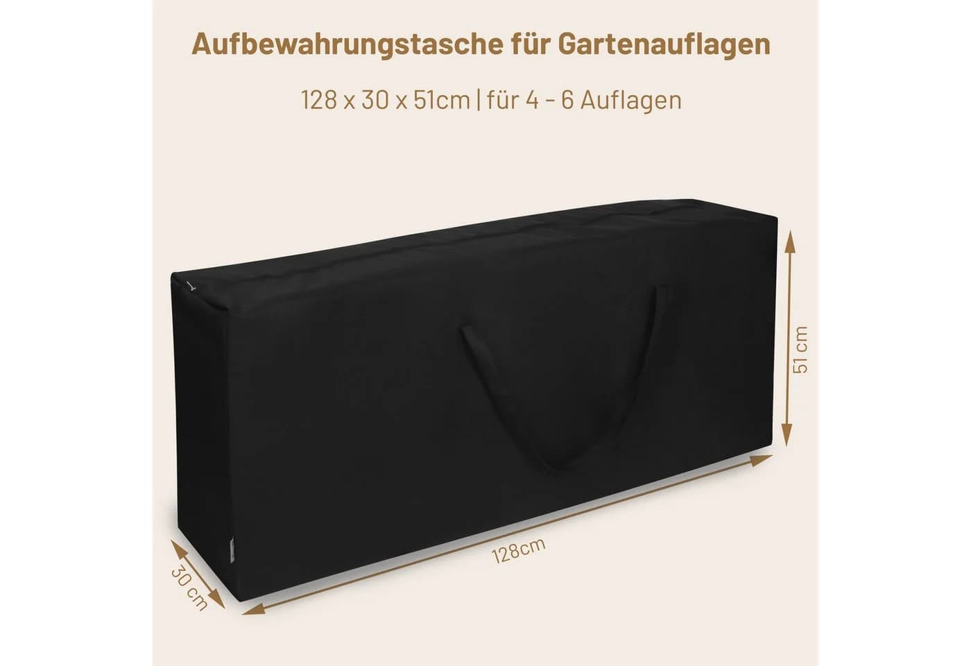 Herlag Gartenmöbel-Schutzhülle Polstertasche Schwarz - Bild 3