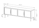 Compleo TV-Schrank mit 4 Türen Glasstüren Lowboard Bild 5