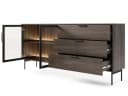 Compleo Schubkastenkommode MARBELA Modern mit Glasfront und LED Bild 4