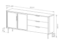 Compleo Schubkastenkommode MARBELA Modern mit Glasfront und LED Bild 5