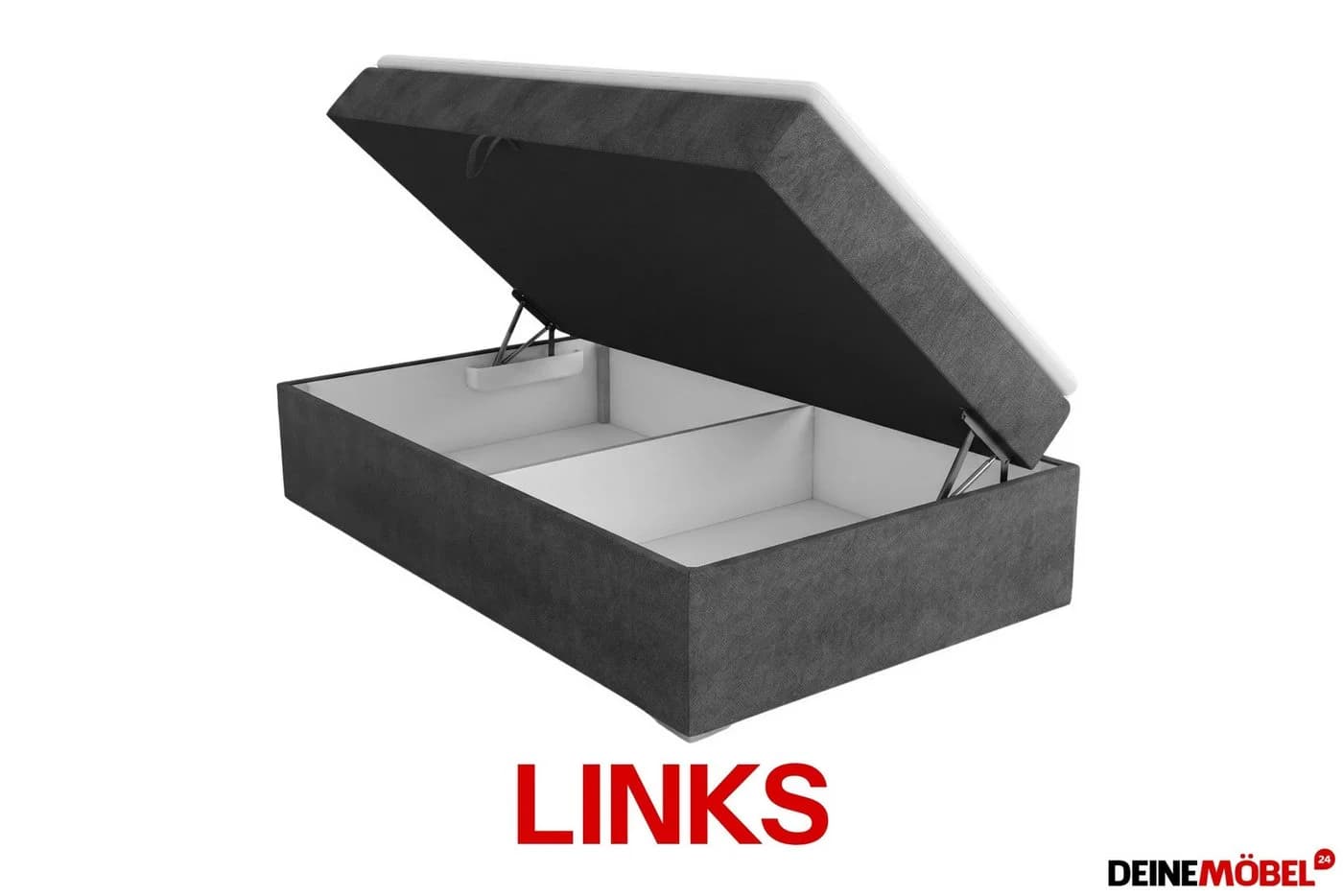 Deine Möbel 24 Boxspringbett FLO mit Bettkasten und Matratzenwahl - Bild 3