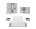 Deine Möbel 24 Schlafzimmer-Set HEAVEN II 5-tlg. Grau Modern Bild 2