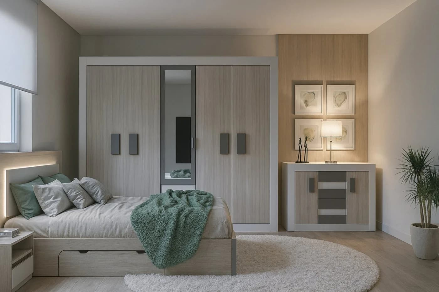 Deine Möbel 24 Schlafzimmer-Set HEAVEN II 5-tlg. Grau Modern - Bild 3