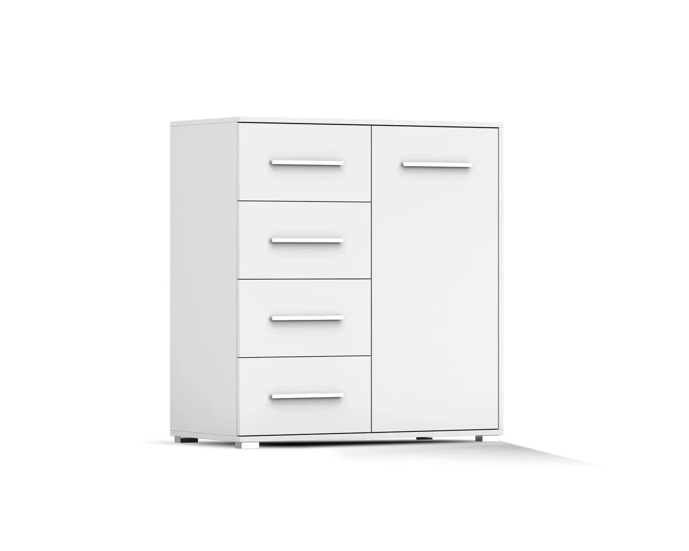 Deine Möbel 24 Kommode FAMI mini 90 cm Weiß Matt-Optik - Bild 2