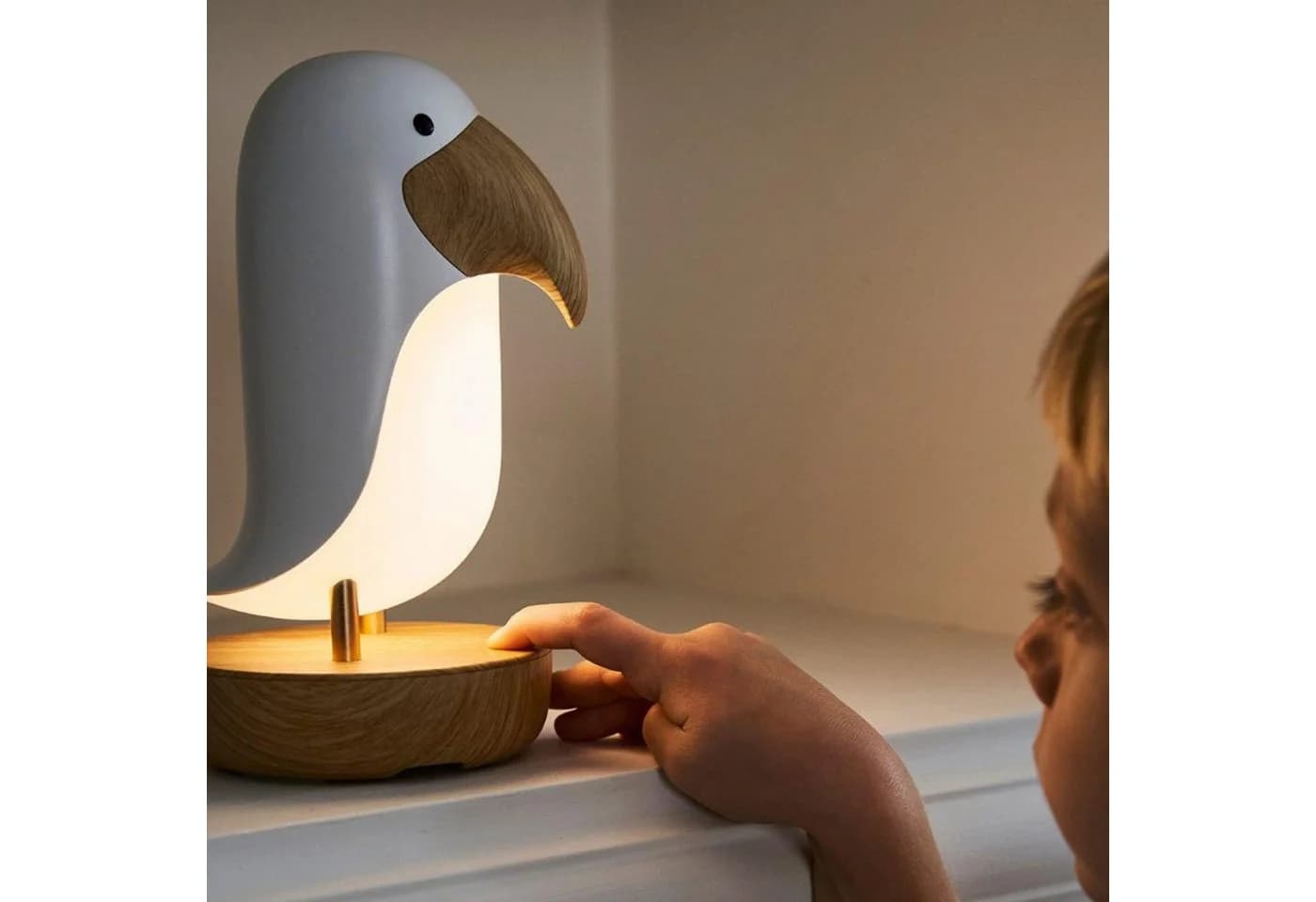 Rabbit & Friends LED Nachtlicht Vogel Lampe mit Lautsprecher Weiß - Bild 3