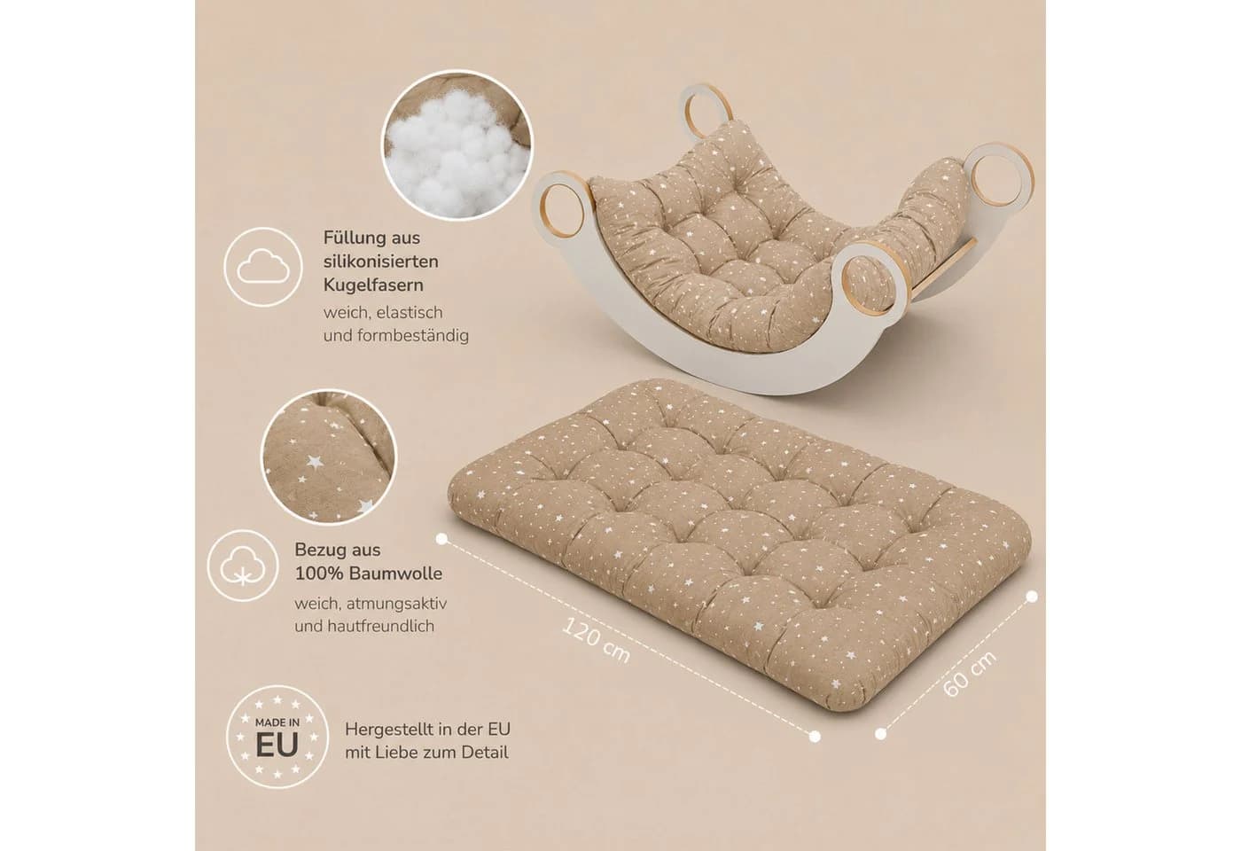 Totsy Baby Bodenkissen Grau Krabbeldecke Kletterbogen - Bild 3