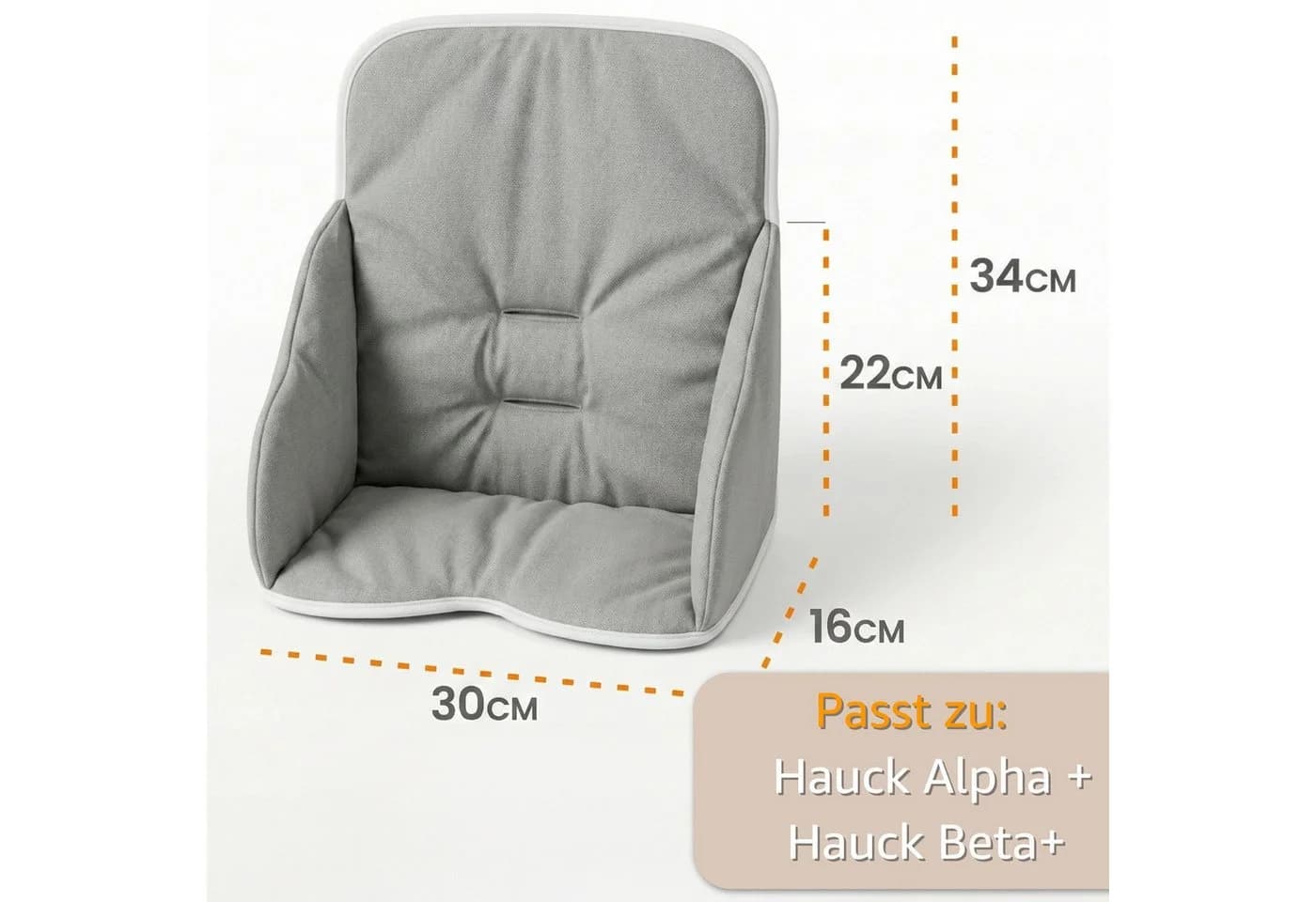 Totsy Baby Sitzverkleinerer Hochstuhl Beige/Weiß mit Sternen