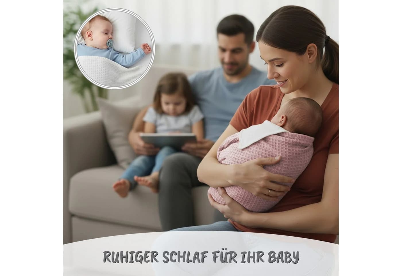Totsy Baby Kuscheldecke Rosa 100% Baumwolle Waffelpiqué - Bild 4