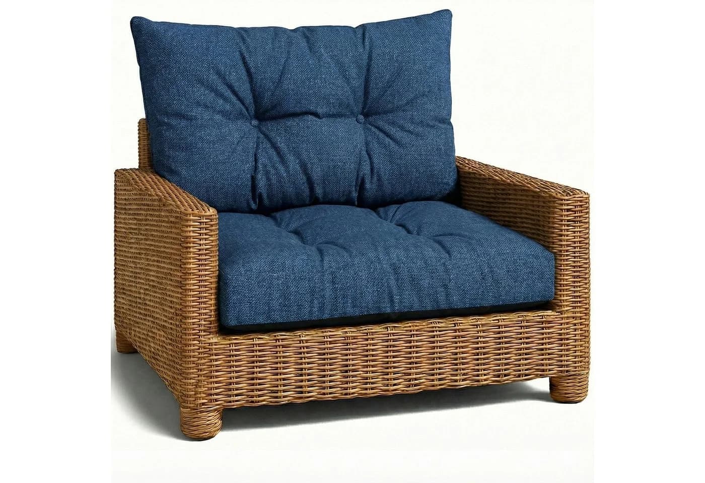 Amazinggirl Sitzkissen Polster für Gartenmöbel - Lounge Kissen Outdoor Blau - Bild 2
