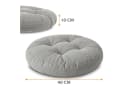 Amazinggirl Stuhlkissen Grau Rund 40 cm Cord Sitzkissen Bild 1
