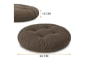 Amazinggirl Stuhlkissen Sitzkissen rund 40 cm Braun Cord Bild 1