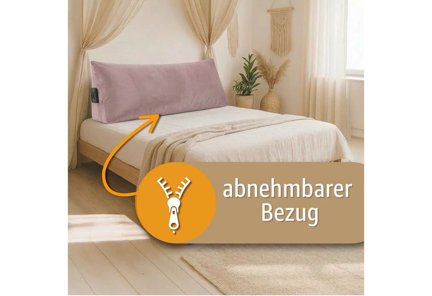 Amazinggirl Rückenkissen Keilkissen Cord Beige 70x40 cm - Bild 5
