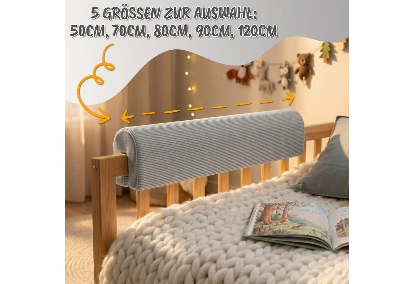 Totsy Baby Bettschutzgitter Bezug Blau für Kinderbett - Bild 3