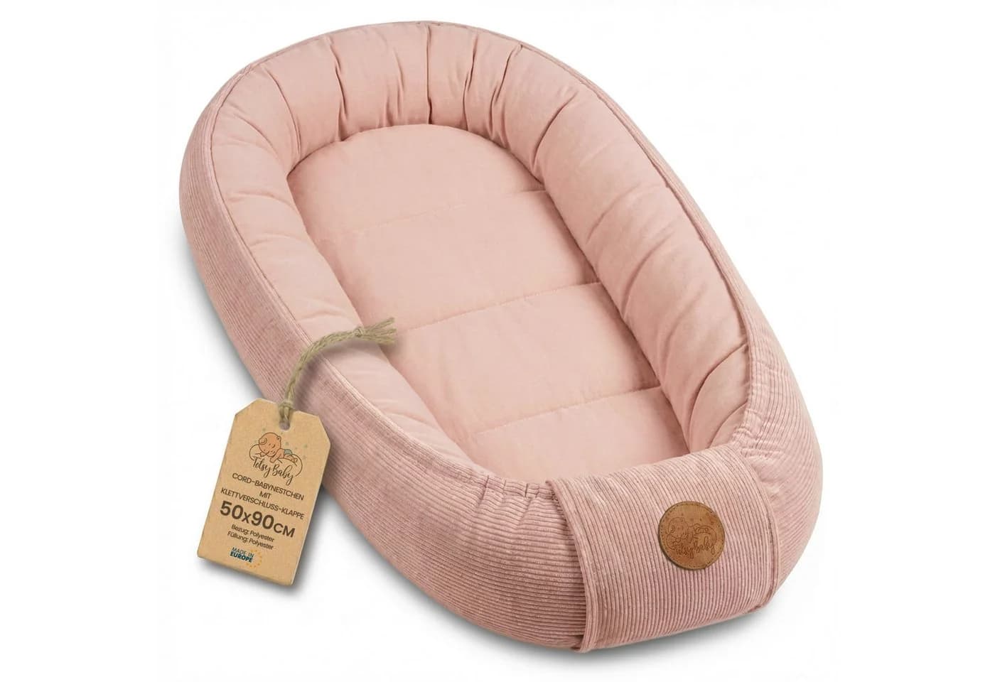 Totsy Baby Kuschelnest Nestchen Rosa Cordstoff - Bild 2