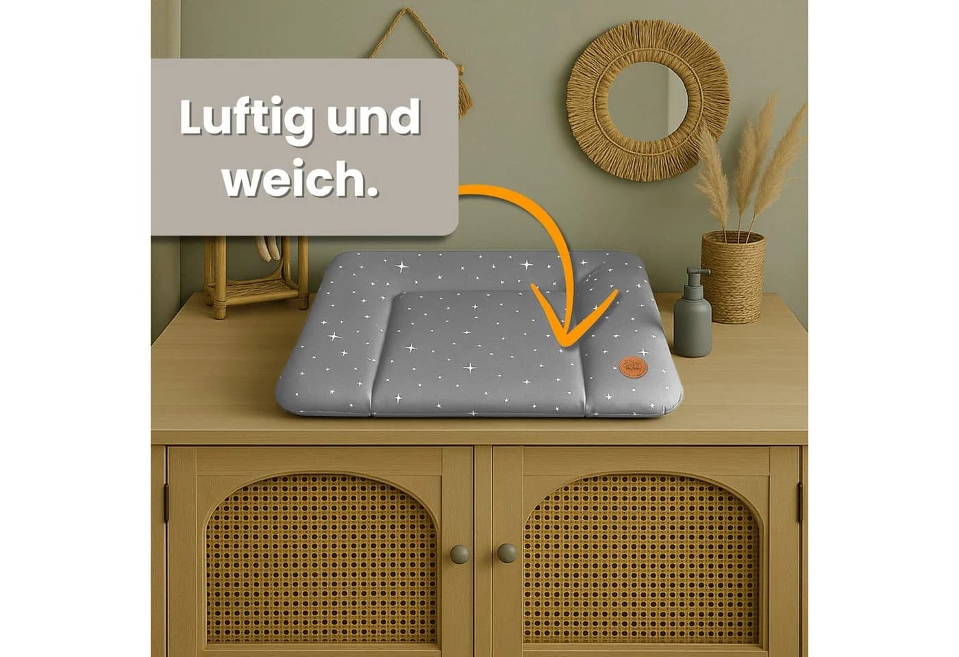 Totsy Baby Wickelauflage wasserdicht und abwaschbar - Wickelmatte weiß - Bild 3