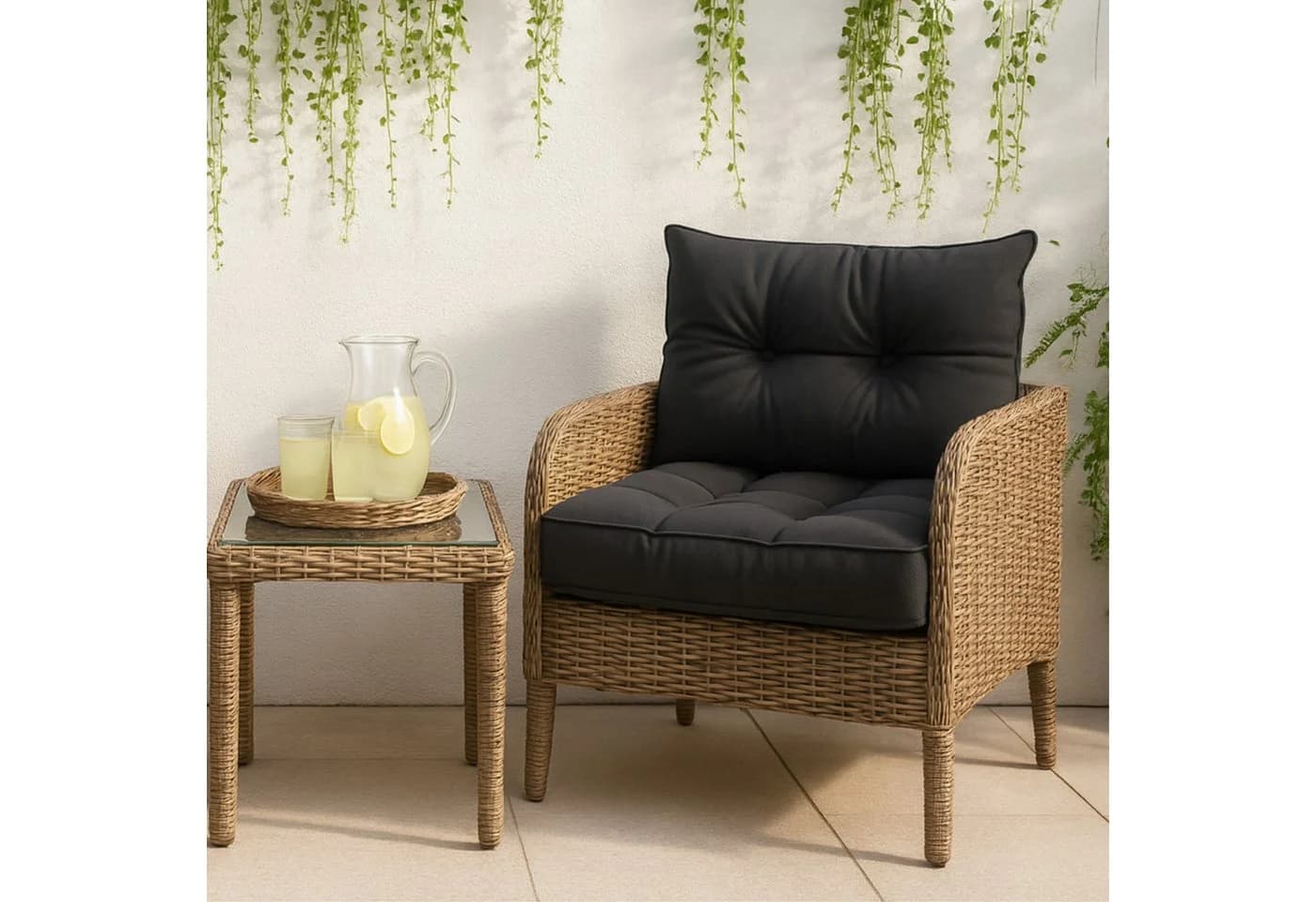 Amazinggirl Sitzkissen Outdoor für Gartenmöbel - Beige Grau - Bild 5