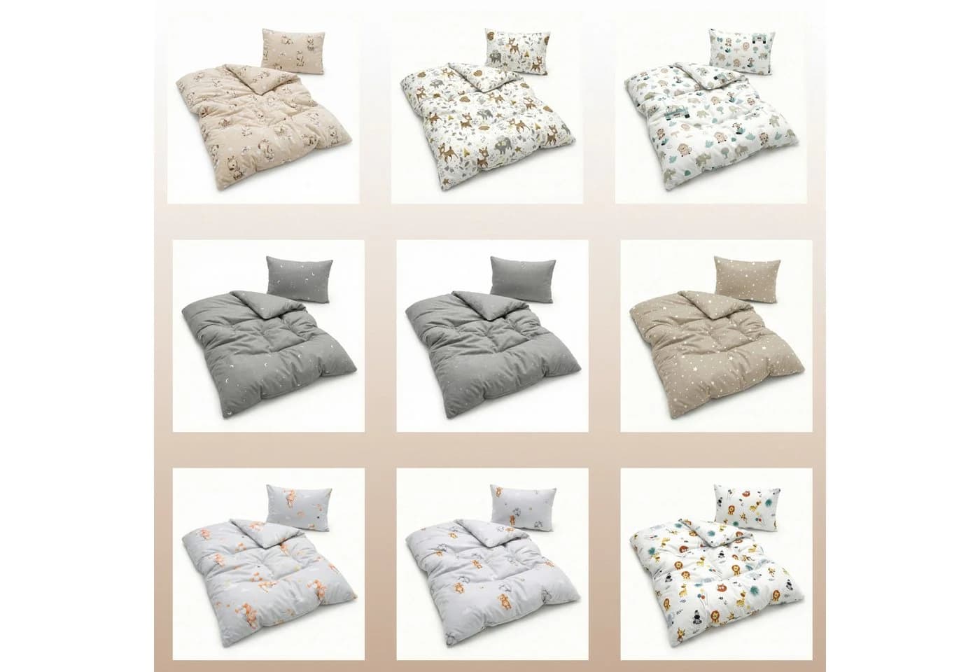 Totsy Baby Babybettwäsche Set aus Baumwolle Braun