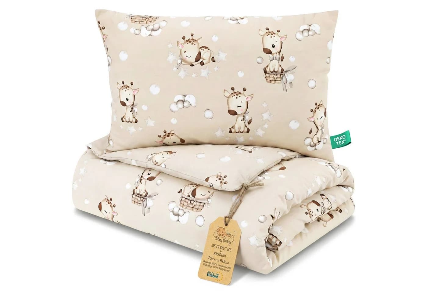 Totsy Baby Babybettwäsche Set aus Baumwolle Braun - Bild 2
