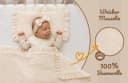Totsy Baby Musselin Decke Set mit Kissen Beige Rüschen Bild 4