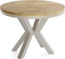 WFL GROUP Esstisch Clara Grau-Beige Rund Ausziehbar Industrial Bild 1