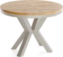 WFL GROUP Esstisch Clara Grau-Beige Industrial Rund Ausziehbar Bild 1
