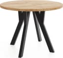 WFL GROUP Esstisch Avero Black ausziehbar rund mit Holzbeinen Bild 1
