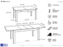 WFL GROUP Esstisch Lindberg ausziehbar weiß braun Holzoptik Bild 3
