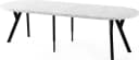 WFL GROUP Esstisch Twixy ausziehbar rund industrial weiß/schwarz Bild 1