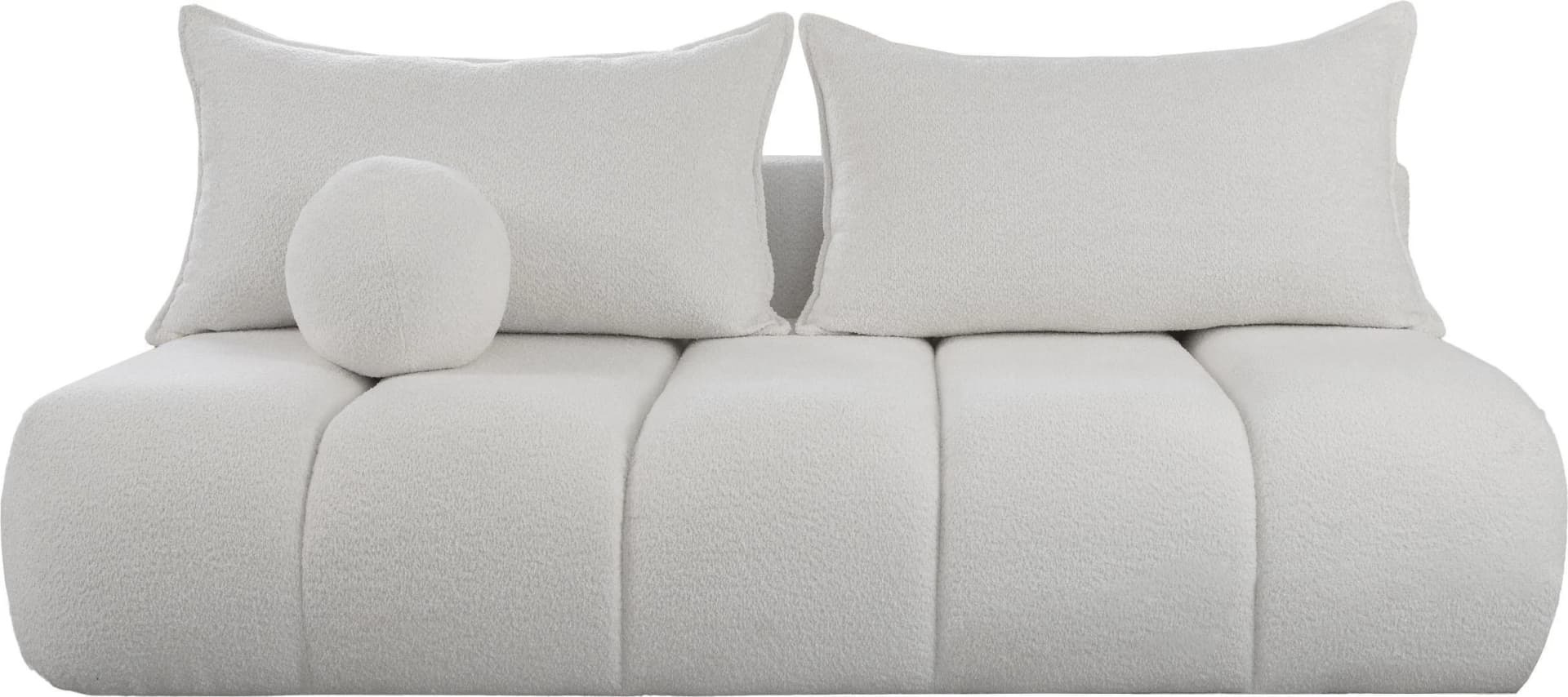 SCHLAFSOFA Milla mit Bettkasten Creme Weiß