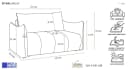 WFL GROUP Kindersofa Lilo Grau Cord mit Schlaffunktion & Bettkasten Bild 3