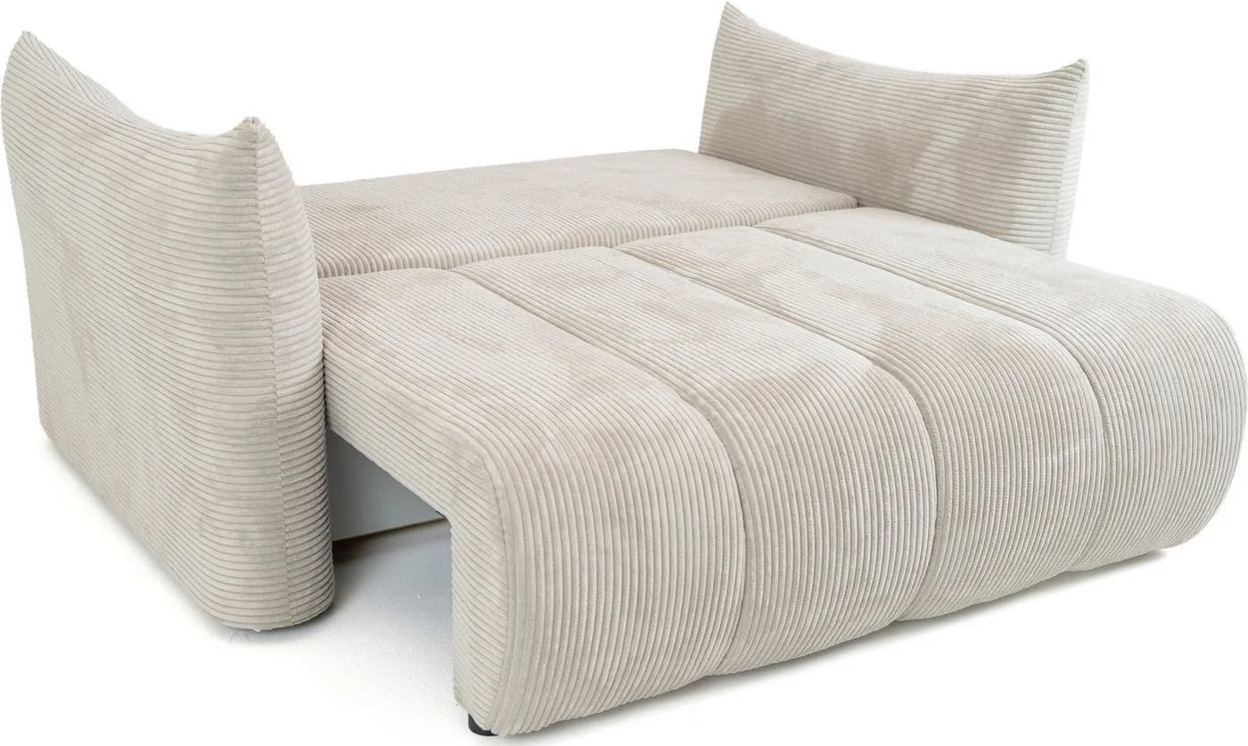 WFL GROUP Kindersofa Lilo Grau Cord mit Schlaffunktion & Bettkasten - Bild 4