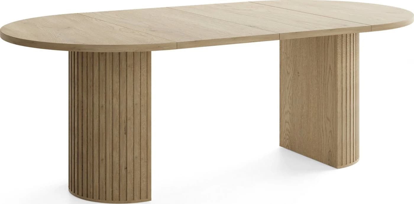 WFL GROUP Esstisch Norin Ausziehbar Oval Beige/Braun - Bild 4