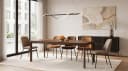 WFL GROUP Esstisch Elan Ausziehbar Braun Metallgestell Modern Bild 2