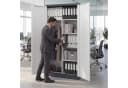Jan Nowak Mehrzweckschrank Metall DAWID 90 cm Anthrazit-Weiß Bild 1