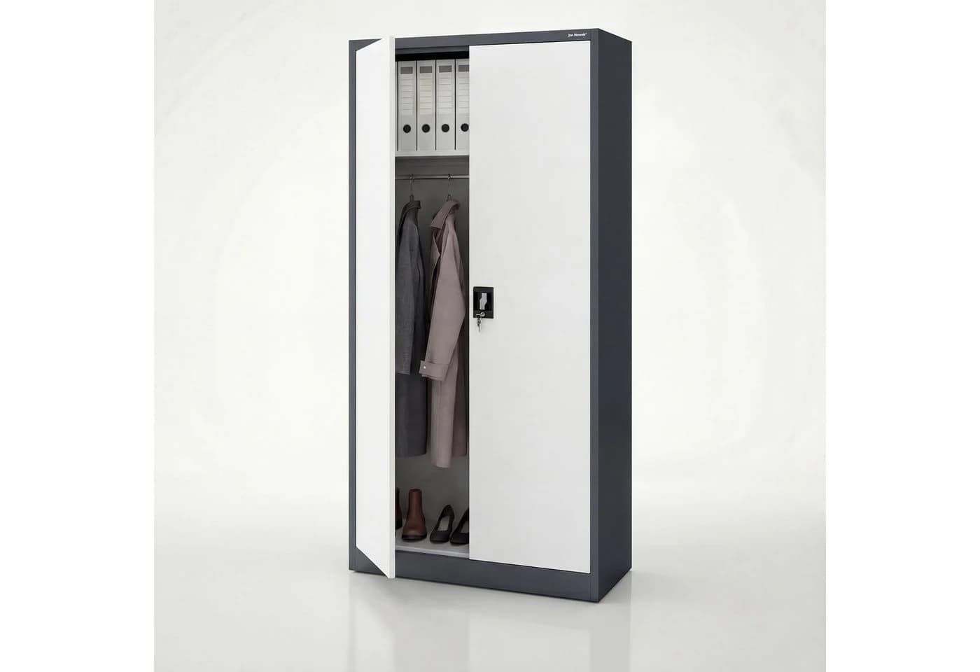 Jan Nowak Mehrzweckschrank Metall DAWID 90 cm Anthrazit-Weiß - Bild 2